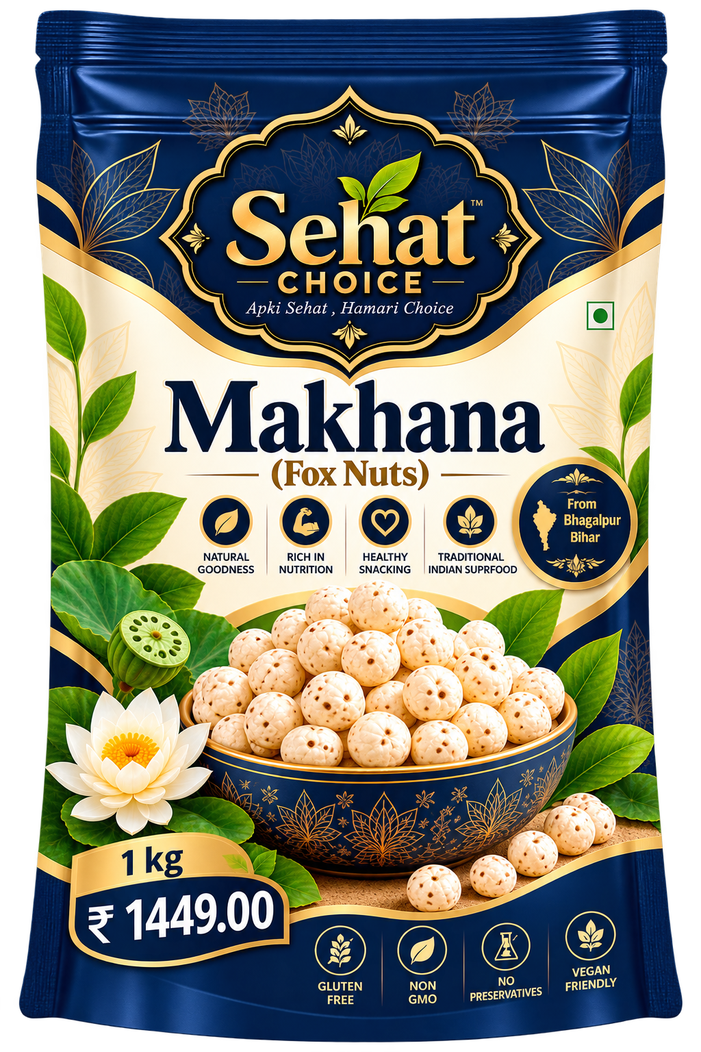 Makhana (Fox Nuts) — 1 KG